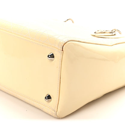 Patent Cannage Large Lady Dior White