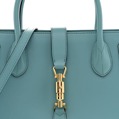 Boarded Plutone Calfskin Medium Jackie 1961 Tote Dusty Azure