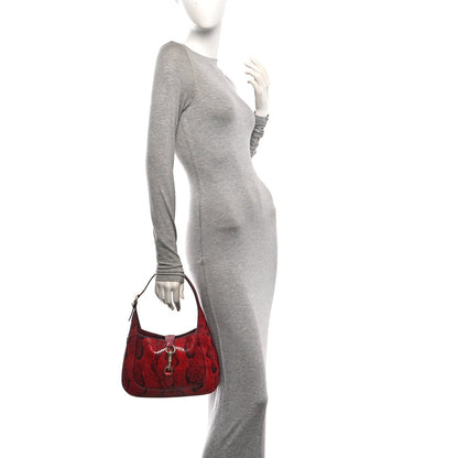 Snakeskin Web Small Jackie 1961 Hobo Rosso Ancora