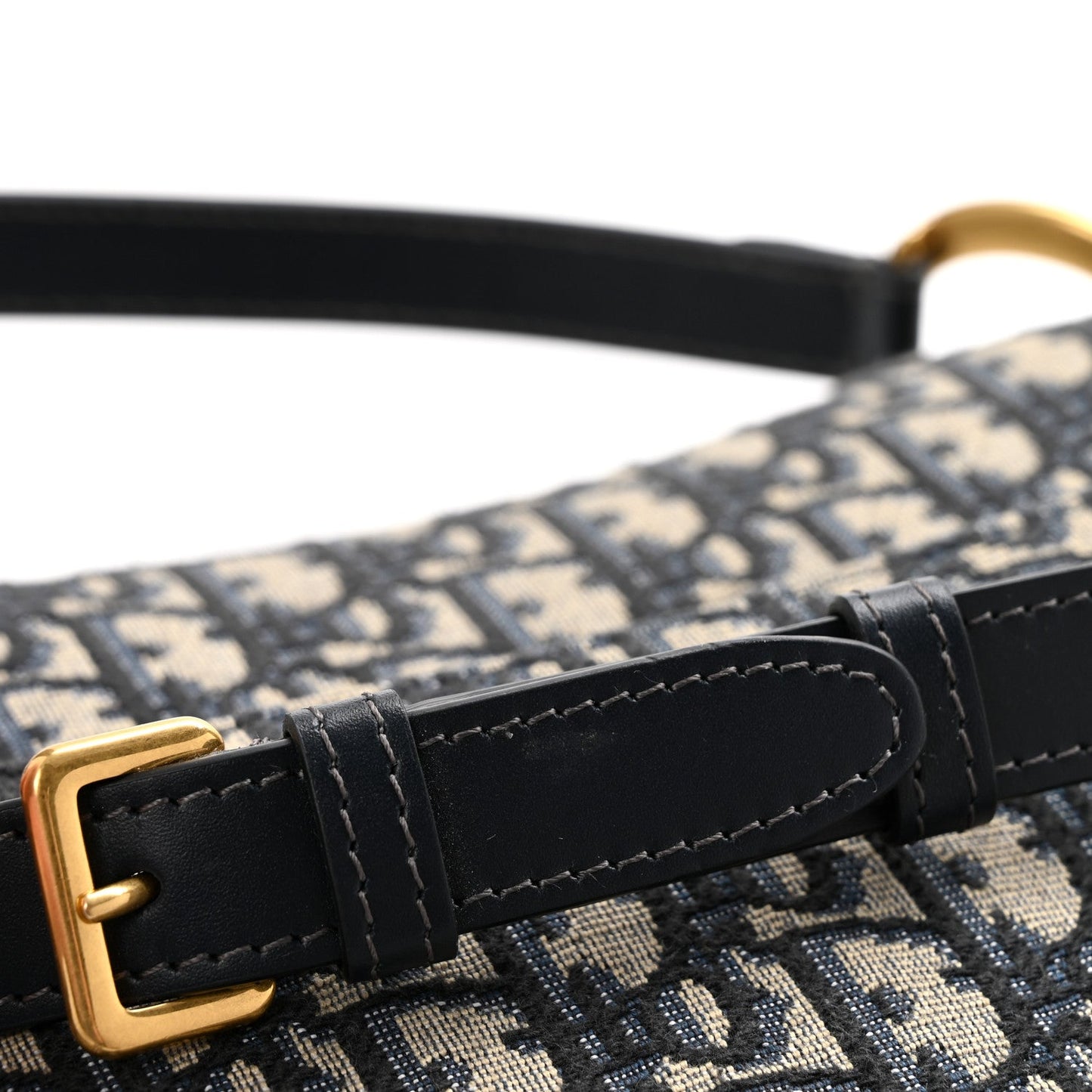 Oblique Saddle Bag With Strap Blue