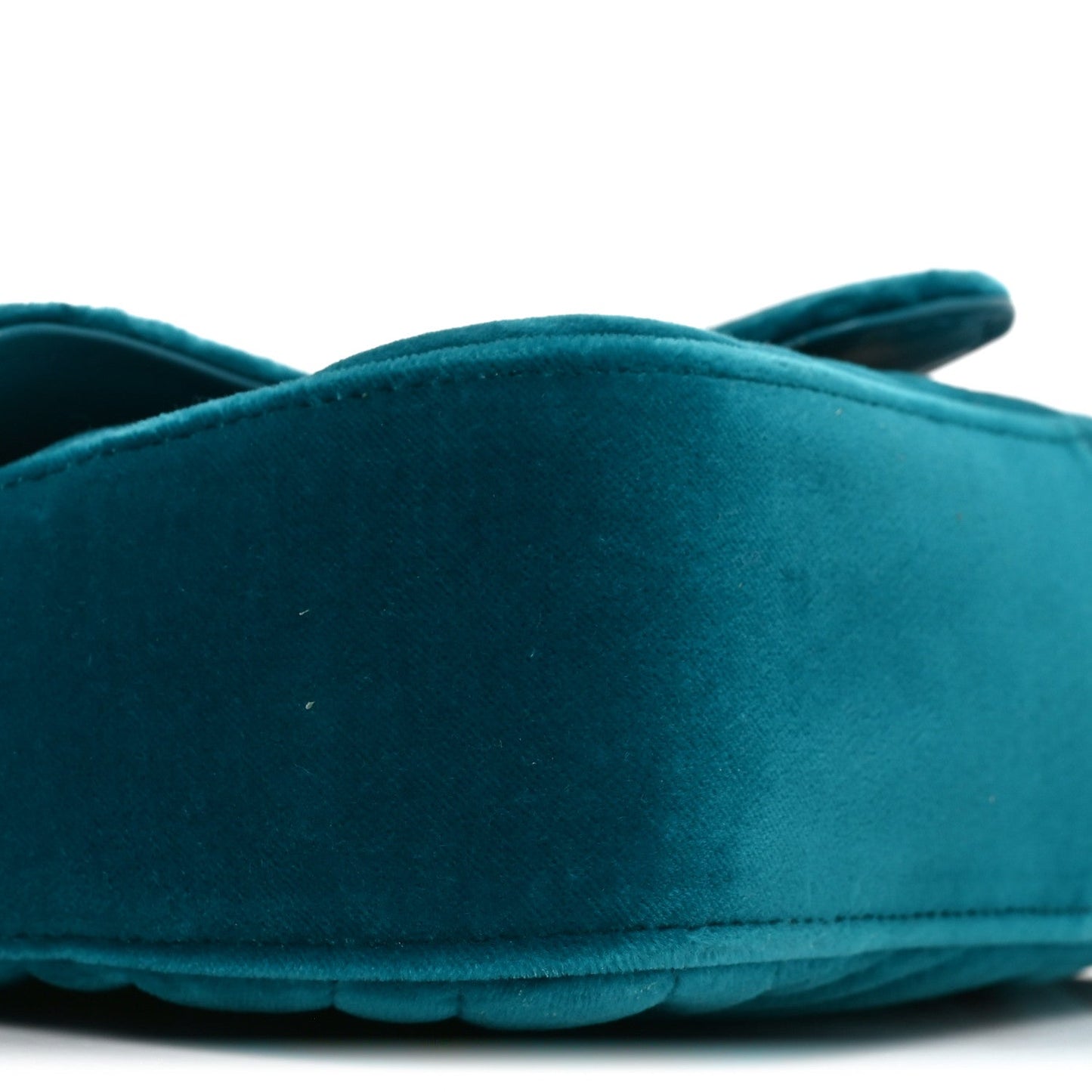 Velvet Matelasse Mini GG Marmont Shoulder Bag Pavone Cyan