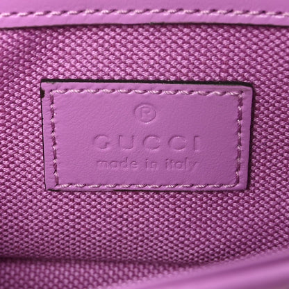 Monogram Super Mini GG Marmont Shoulder Bag Lilac Yellow