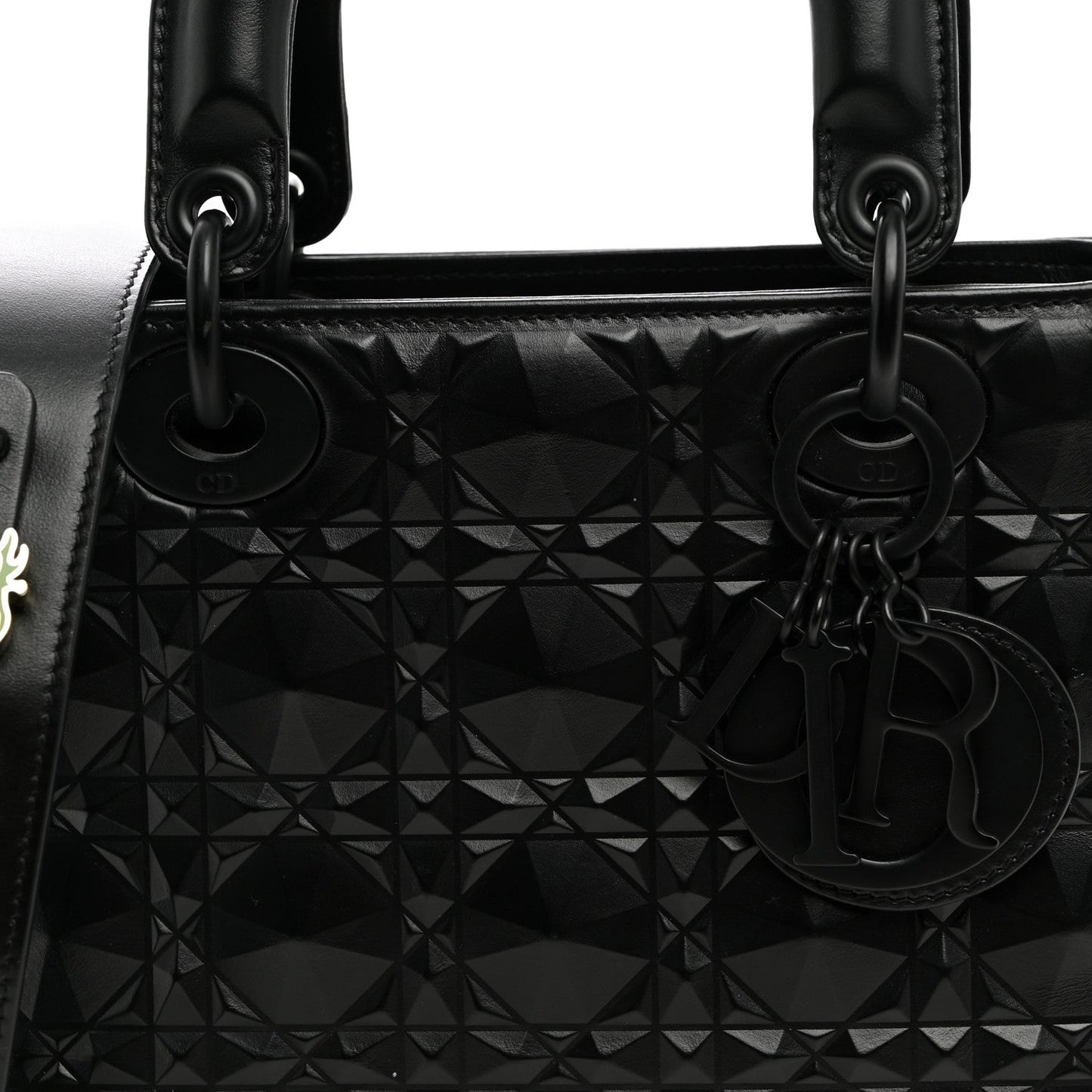 Calfskin Cannage Diamond Small My ABCDior Lady Dior Black