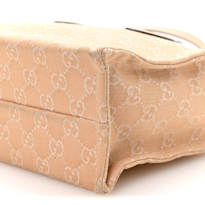 Denim Ophidia GG Monogram Tote Medium Light Beige