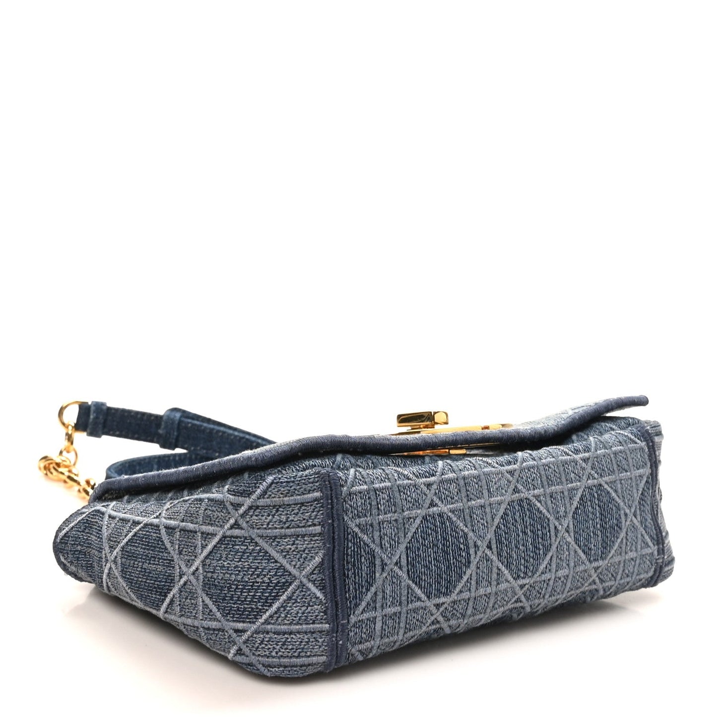 Denim Cannage Small Caro Bag Blue