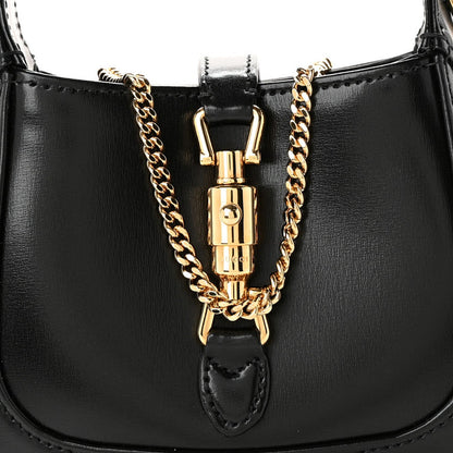Boarded Dyana Lux Calfskin Nano Jackie 1961 Hobo Black