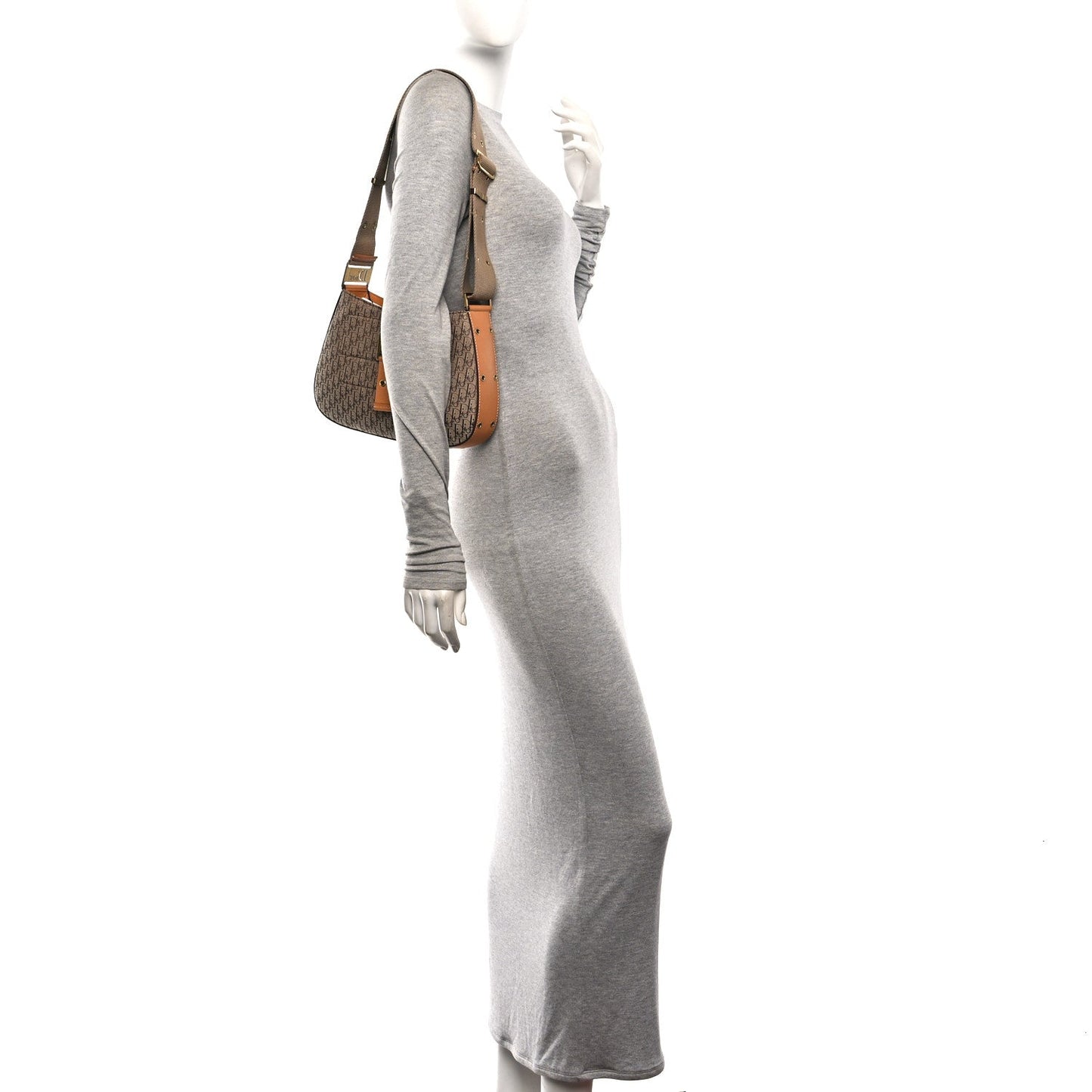 Calfskin Monogram Street Chic Medium Columbus Ave Beige