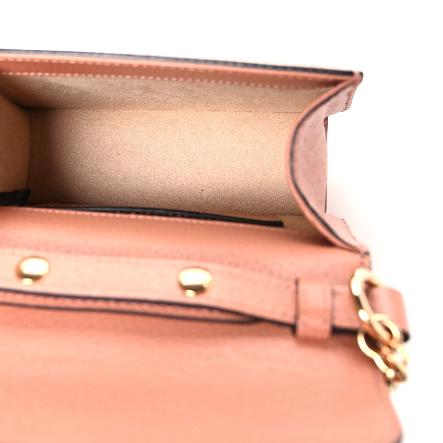 GG Monogram Textured Dollar Calfskin Mini Ophidia Padlock Top Handle Chain Shoulder Bag Cloche Rose Pink