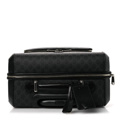 GG Supreme Monogram Calfskin Carry On Trolley Black