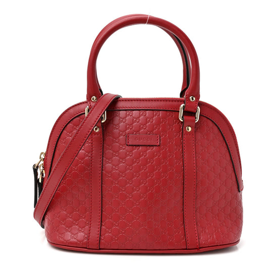 Soft Microguccissima Mini Dome Bag Rosso