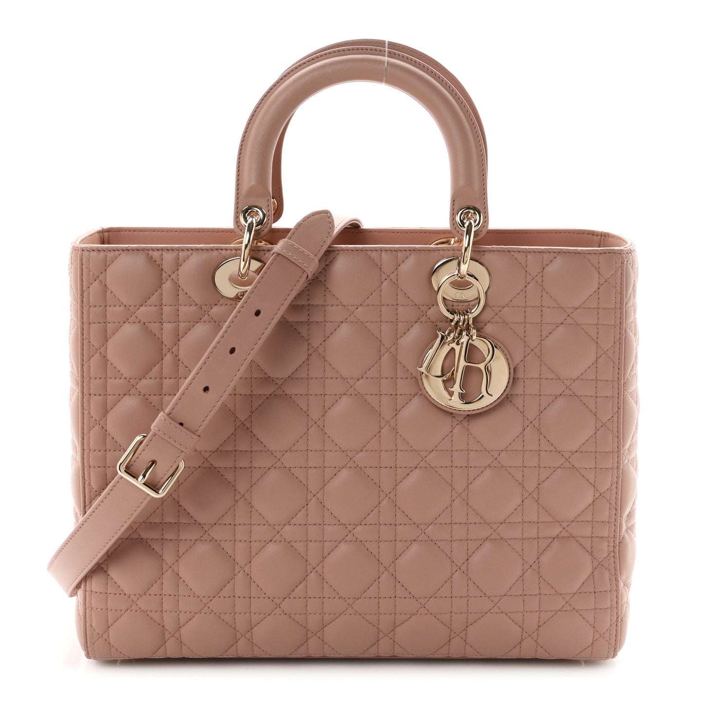 Lambskin Cannage Large Lady Dior Fard