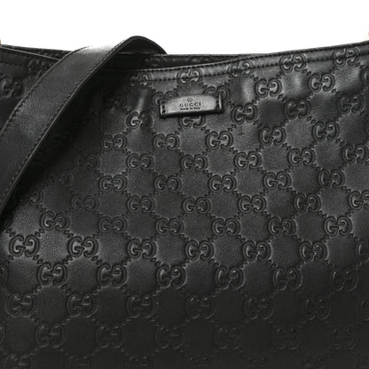 Guccissima Medium Flat Messenger Bag Black