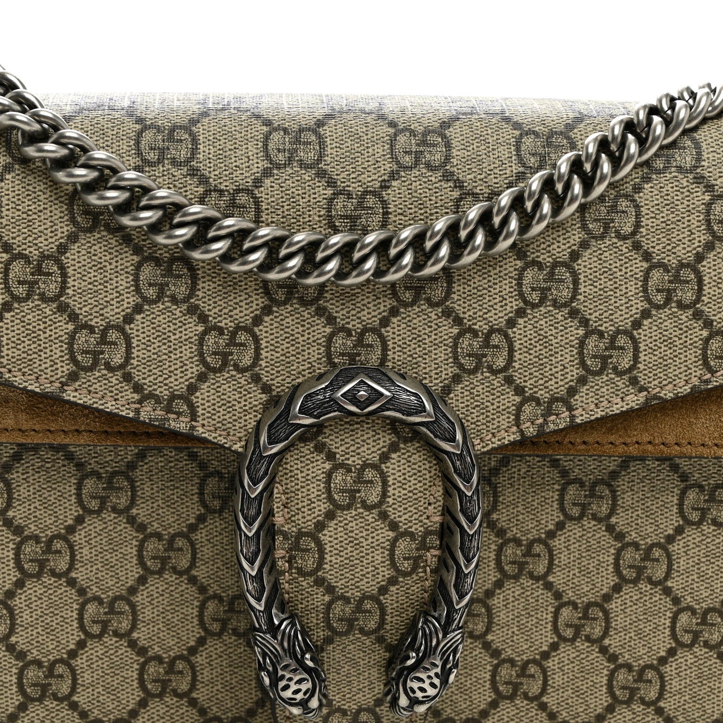 GG Supreme Monogram Small Dionysus Shoulder Bag Taupe