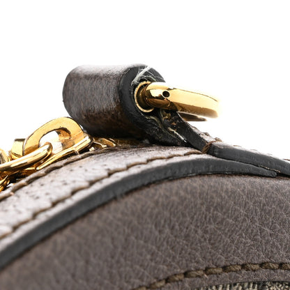 GG Supreme Monogram Web Mini Ophidia Round Shoulder Bag Brown