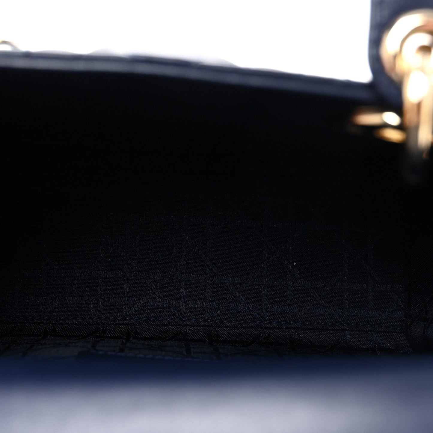 Lambskin Cannage Small Lucky Badges My Lady Dior Navy