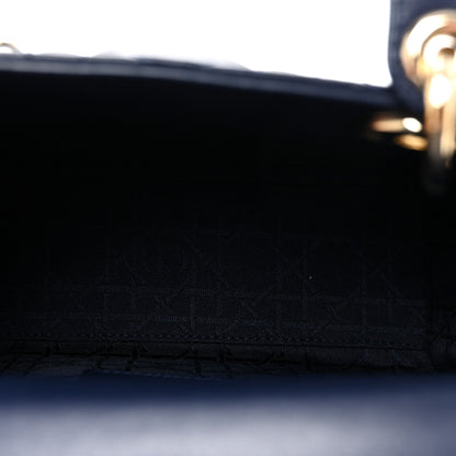 Lambskin Cannage Small Lucky Badges My Lady Dior Navy