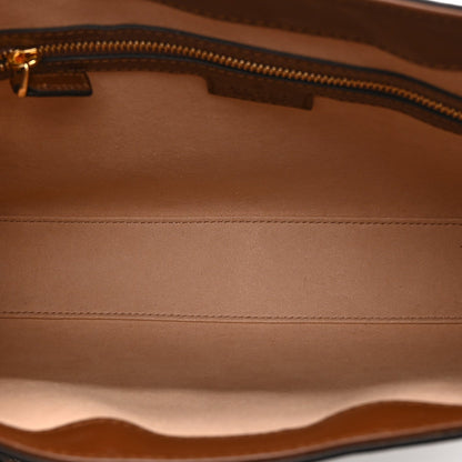 GG Supreme Monogram Medium Padlock Shoulder Bag Beige Ebony Brown Sugar