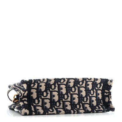 Oblique Mini Book Tote With Strap Blue Multicolor