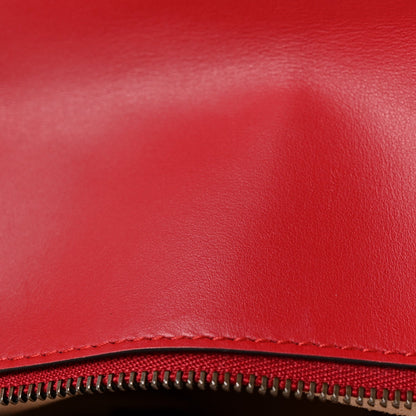Calfskin Matelasse Small GG Marmont Shoulder Bag Hibiscus Red