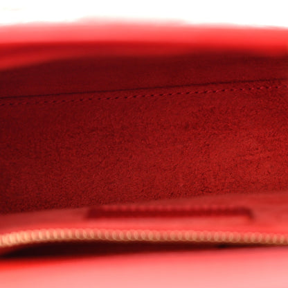Patent Cannage Small Lady Dior Cherry Red