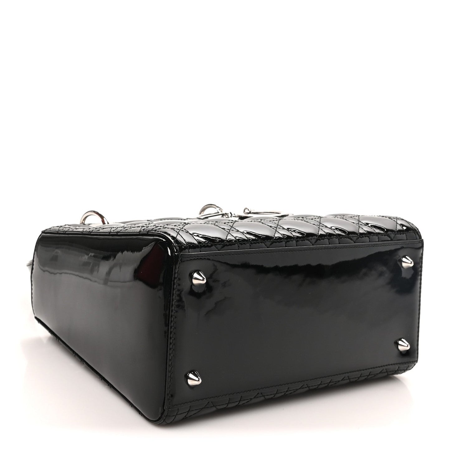 Patent Cannage Medium Lady Dior Black