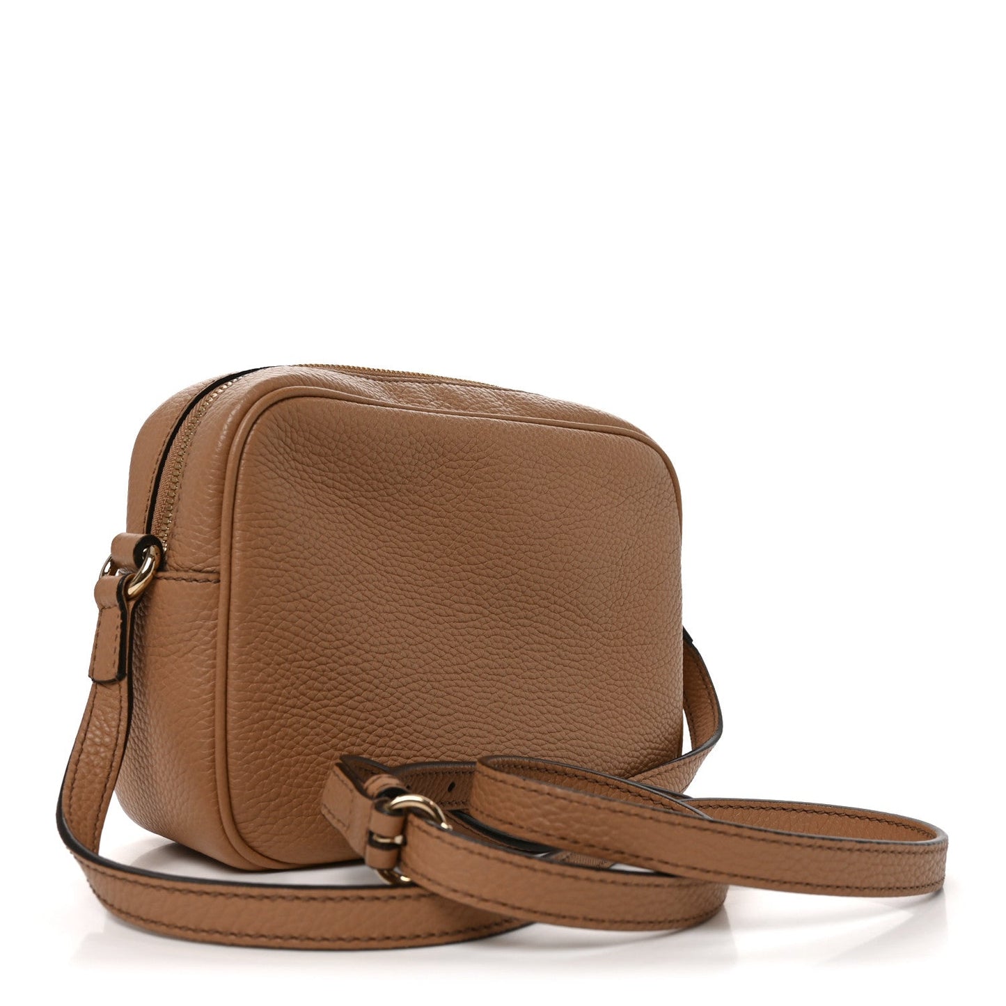 Pebbled Calfskin Small Soho Disco Bag Rose Beige