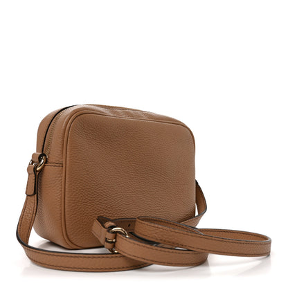 Pebbled Calfskin Small Soho Disco Bag Rose Beige