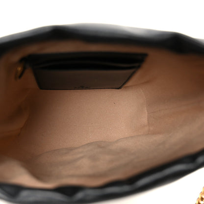 Calfskin Matelasse Mini GG Marmont 2.0 Bucket Bag Black