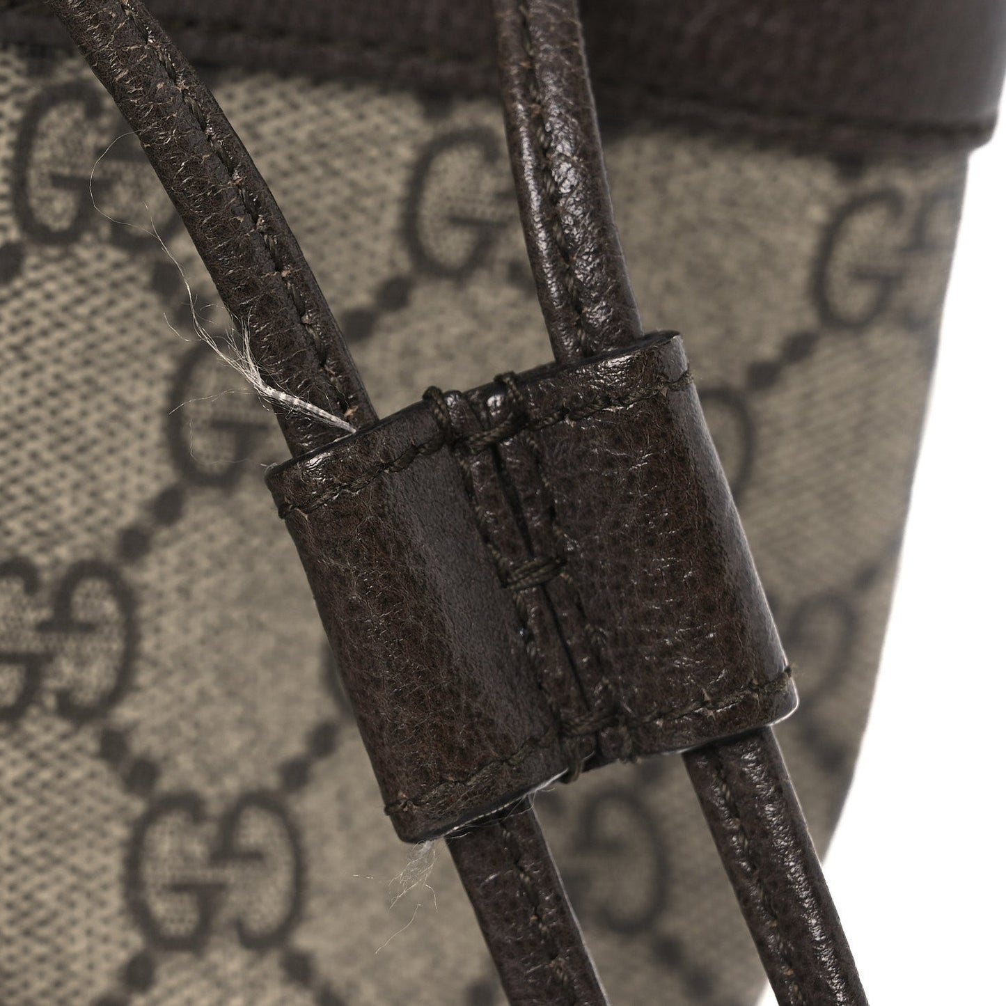 GG Supreme Monogram Web Mini Ophidia Bucket Bag Brown
