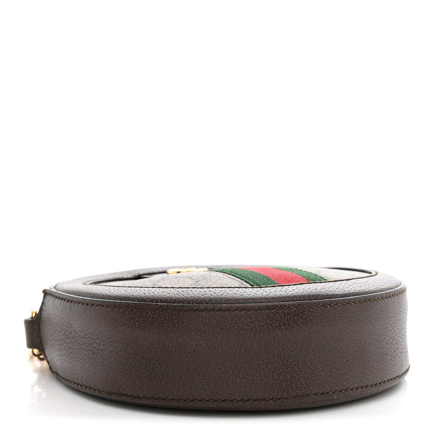 GG Supreme Monogram Web Mini Ophidia Round Shoulder Bag Brown