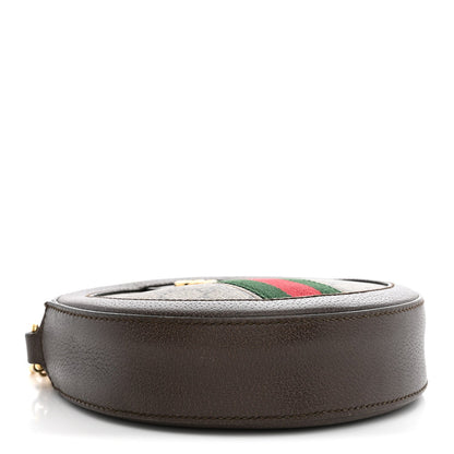 GG Supreme Monogram Web Mini Ophidia Round Shoulder Bag Brown