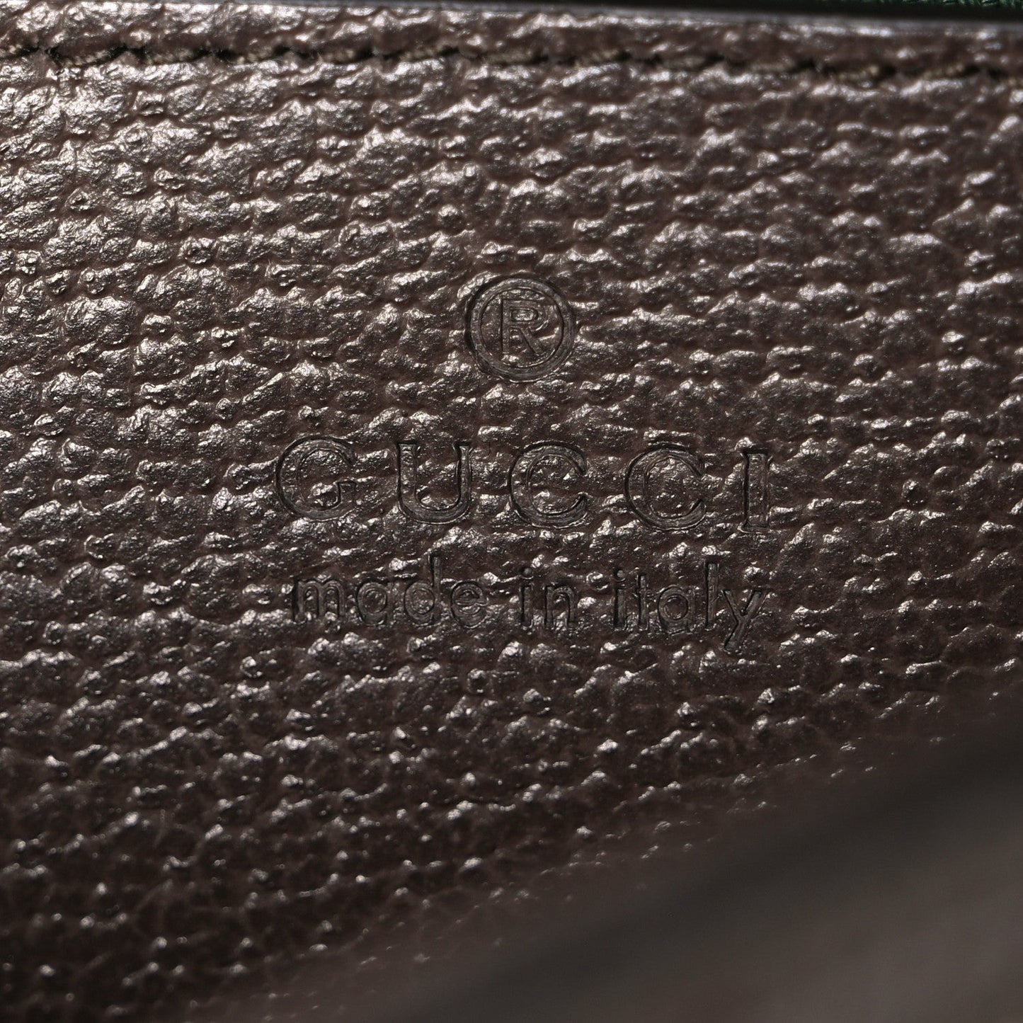 GG Supreme Monogram Textured Dollar Calfskin Small Ophidia Top Handle Shoulder Bag Beige Brown