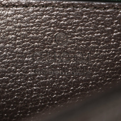 GG Supreme Monogram Textured Dollar Calfskin Small Ophidia Top Handle Shoulder Bag Beige Brown