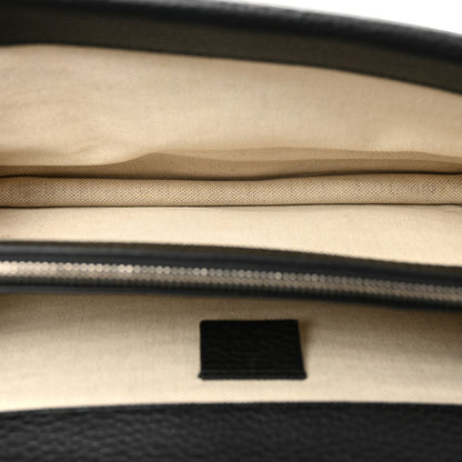 Pebbled Calfskin Small Dionysus Shoulder Bag Black