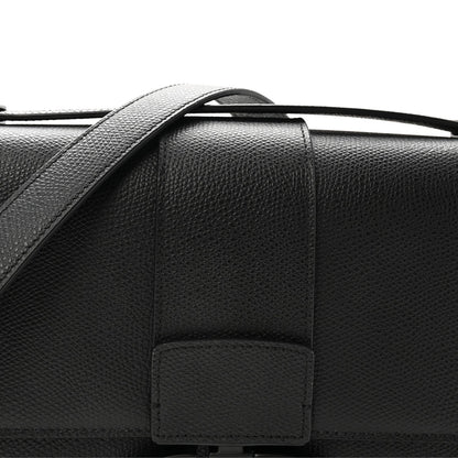 Ultra Matte Grained Calfskin 30 Montaigne Flap Bag Black