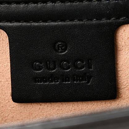 Guccissima Signature Small Padlock Top Handle Bag Black Black