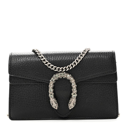 Calfskin Super Mini Dionysus Shoulder Bag Black