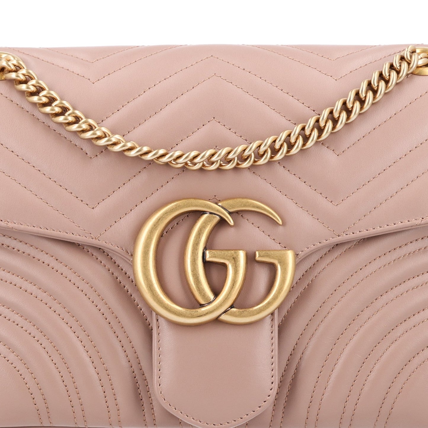 Calfskin Matelasse Medium GG Marmont Shoulder Bag Porcelain Rose