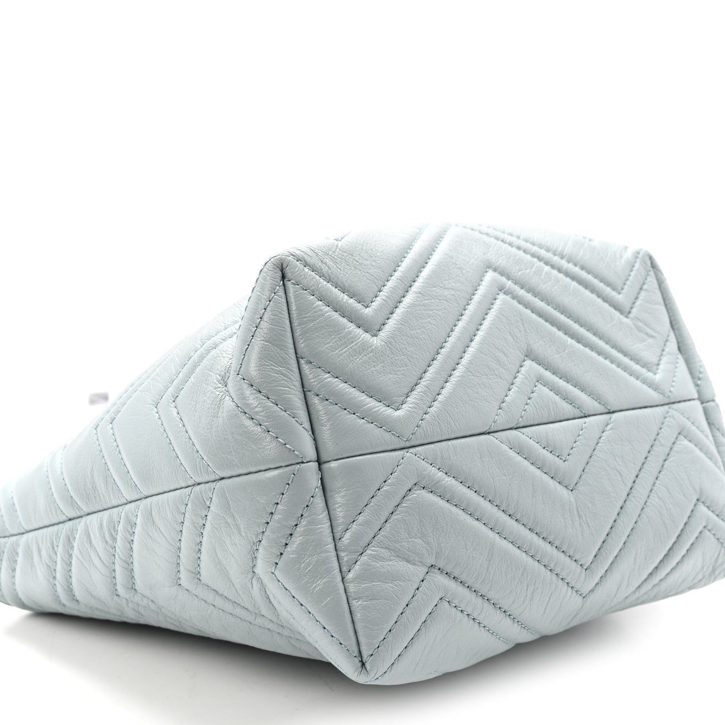 Nappa Chevron Matelasse Small GG Marmont Tote Bag Icy Blue