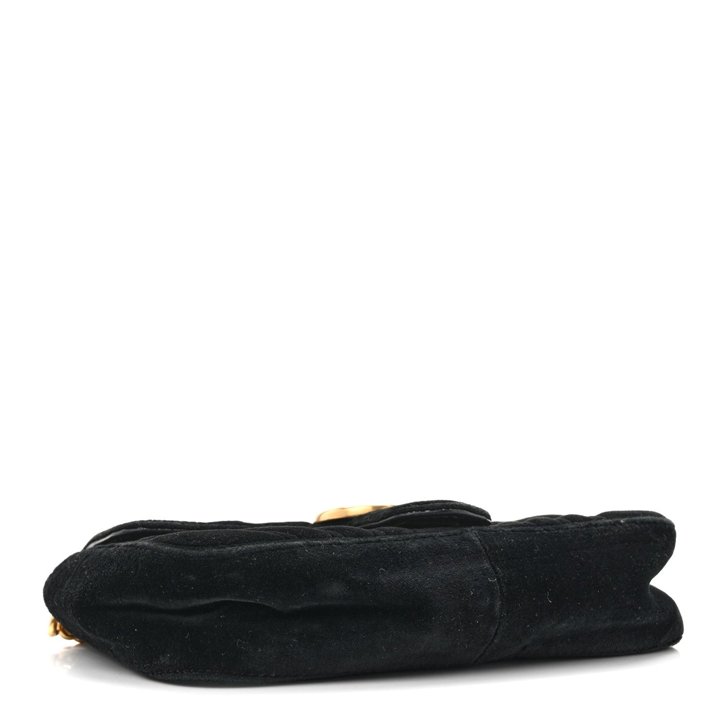 Velvet Matelasse Mini GG Marmont Shoulder Bag Black