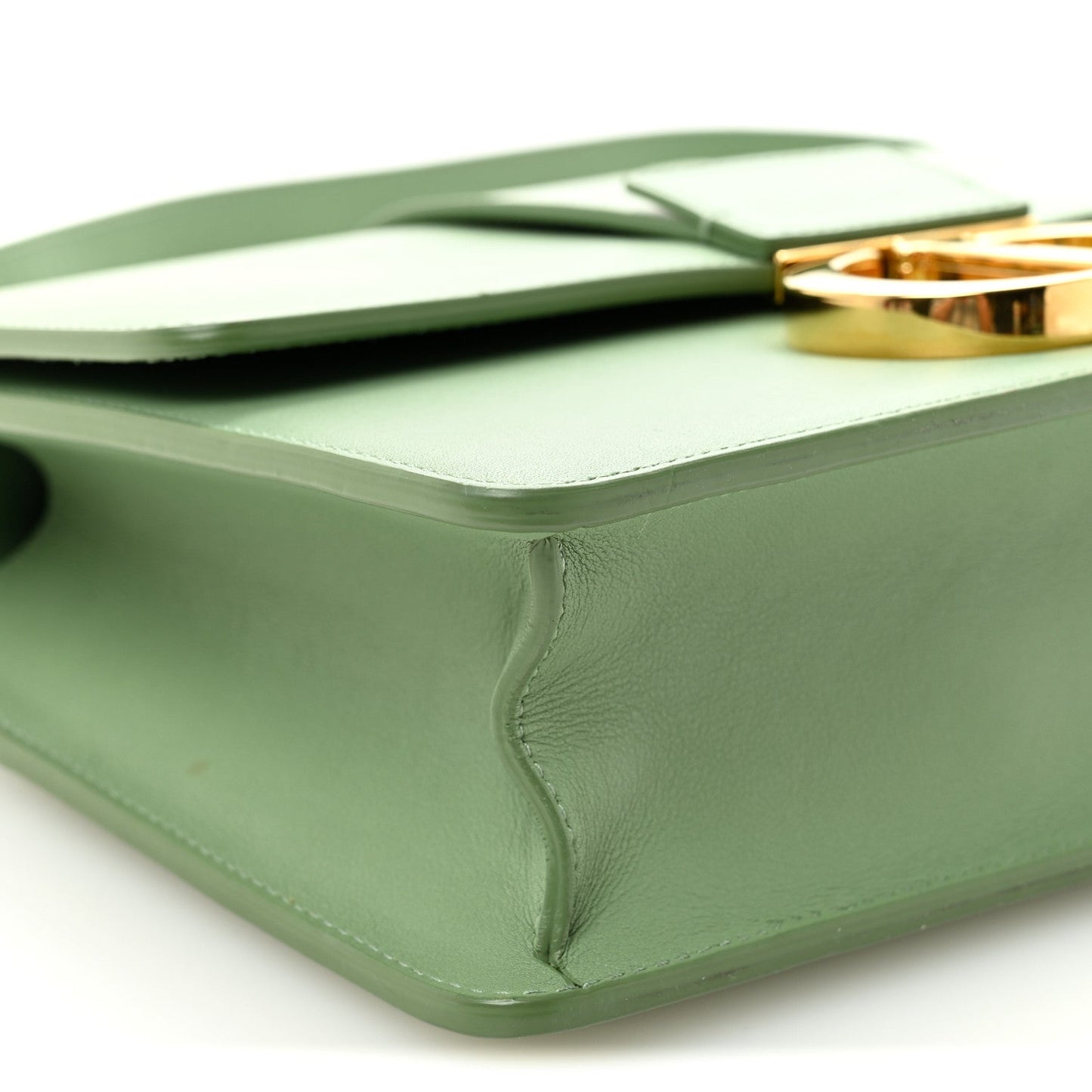Smooth Calfskin 30 Montaigne Flap Bag Mint Green