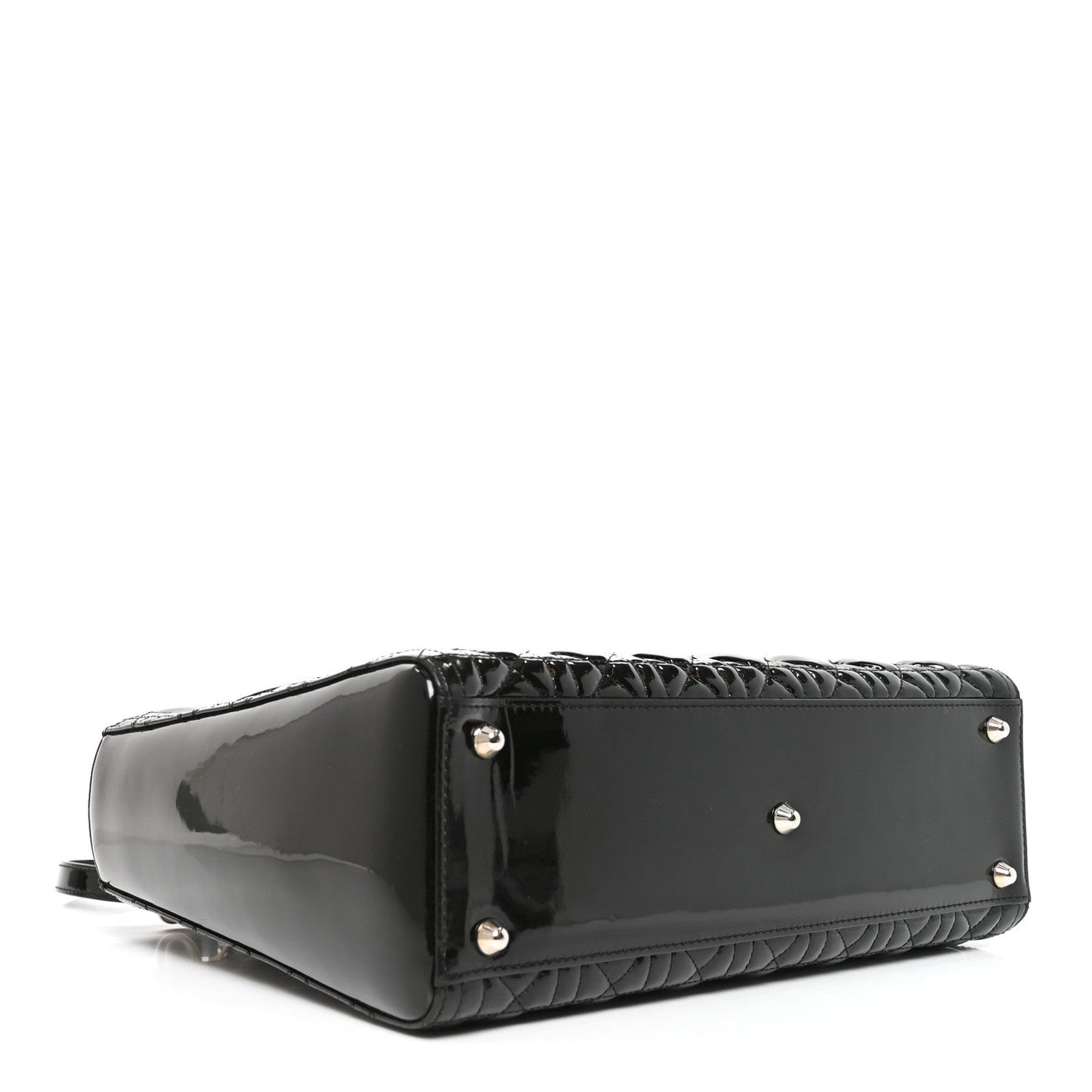 Patent Cannage Large Lady Dior Black
