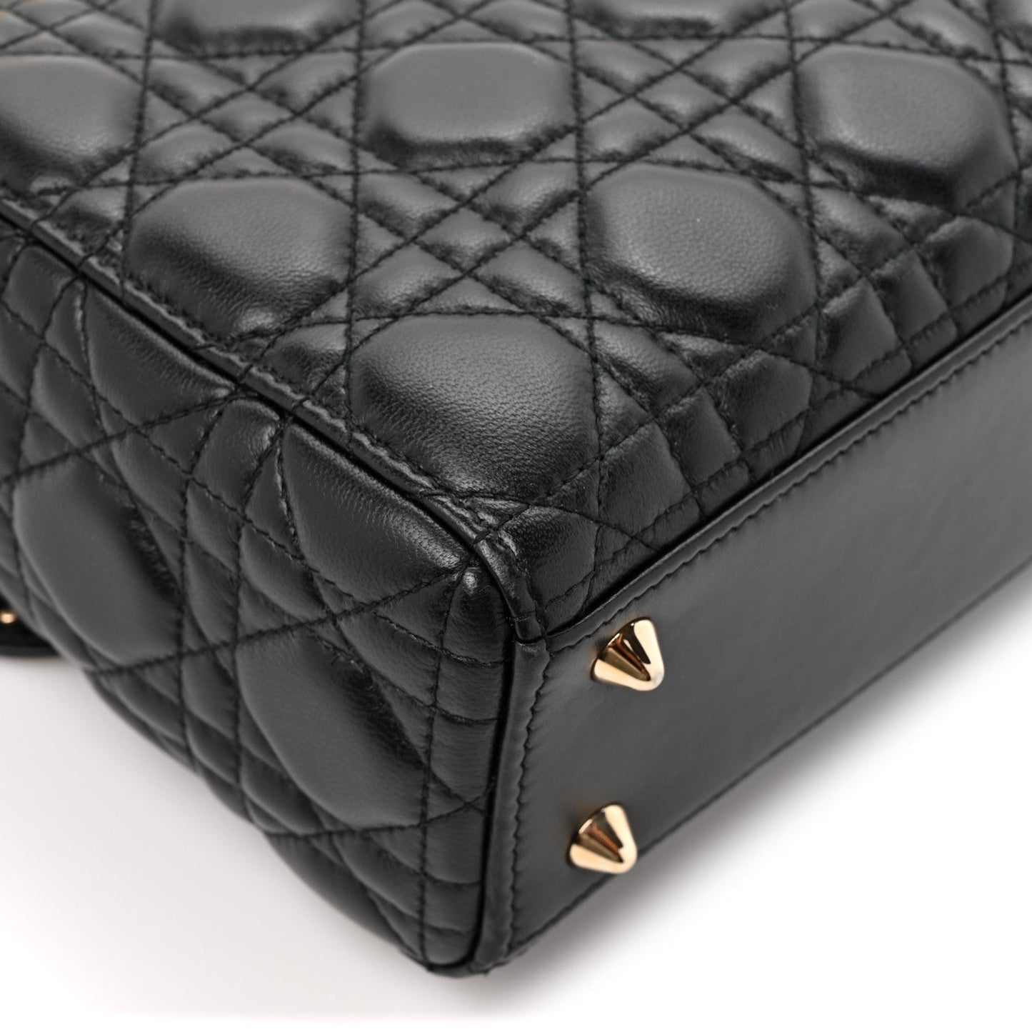 Lambskin Cannage Small Lucky Badges My Lady Dior Black