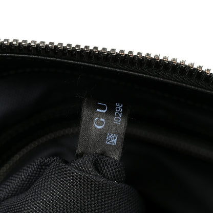 GG Supreme Monogram Appia Calfskin Web Flat Messenger Bag Black Grey