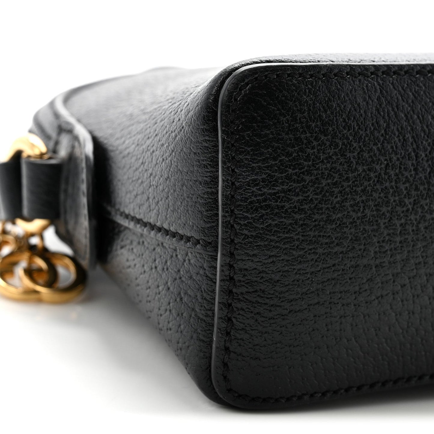 Calfskin GG Web Small Ophidia Dome Shoulder Bag Black
