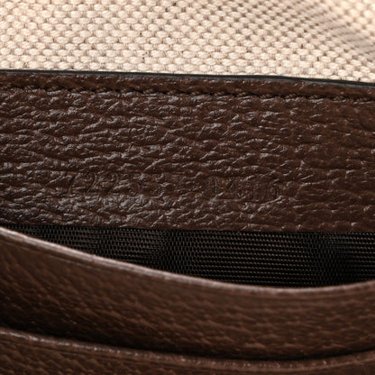 GG Supreme Monogram Textured Dollar Calfskin Web Mini Ophidia Convertible Shoulder Bag Beige Ebony New Acero