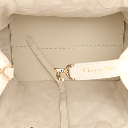 Calfskin Macrocannage Medium Toujours White