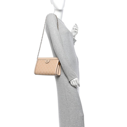 Summer Denim Calfskin GG Monogram Small Ophidia Chain Shoulder Bag Souffle Rose