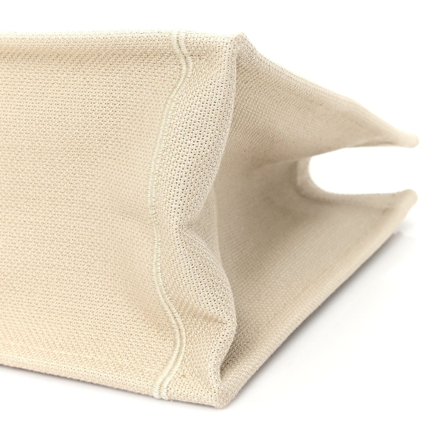 Canvas Embroidered Medium Book Tote With Strap Beige Pink Black