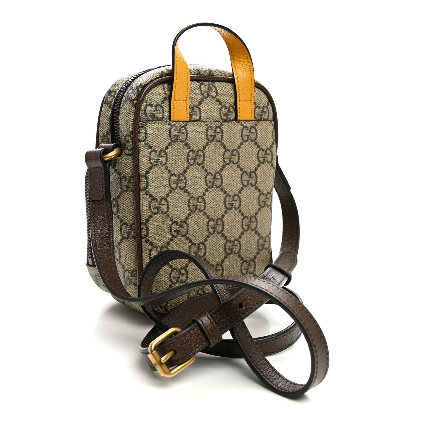GG Supreme Monogram Mini Neo Vintage Double Zip Messenger Bag Beige New Acero Crop